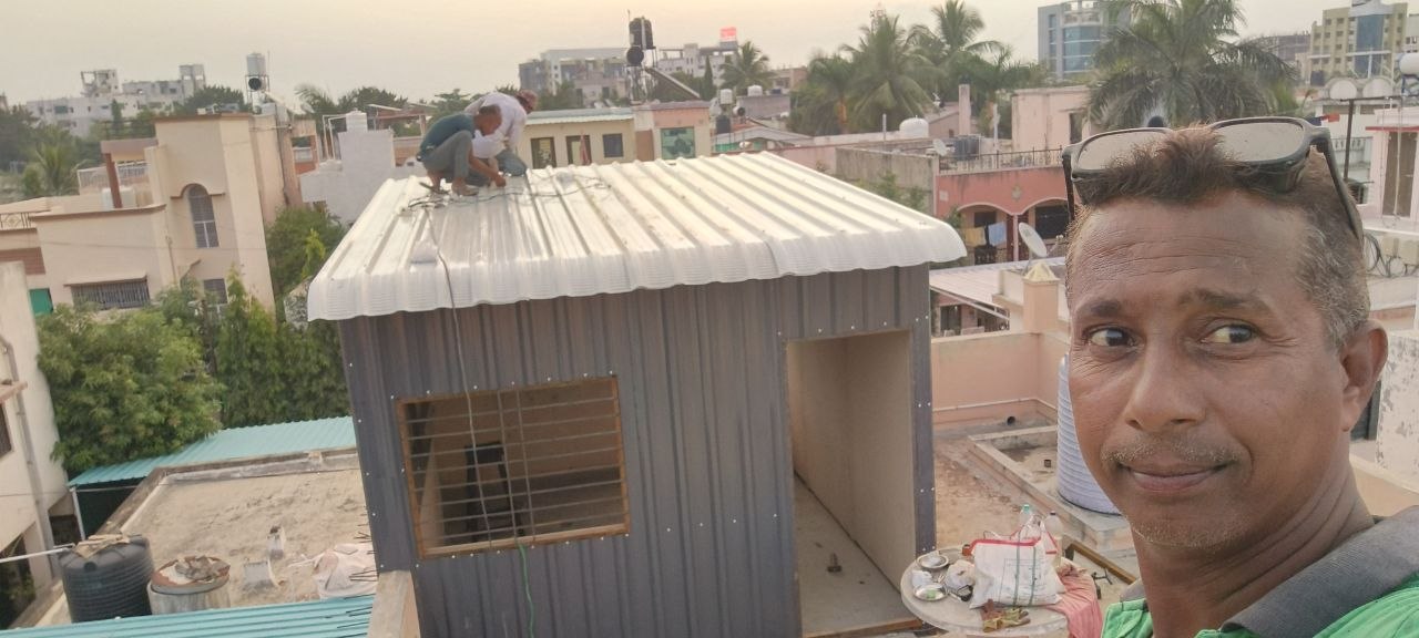 Completed shed roofing work by Heritage Fabrication Solapur